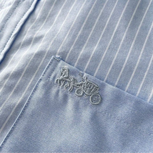 Coach Light Blue Pinstripe Dress Shirt - Picture 5 of 7